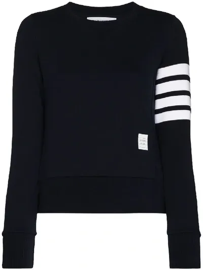 Thom Browne 4-bar Stripe Sweatshirt In Blue