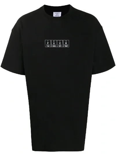 Vetements Peridoic Table Crew-neck T-shirt In Black