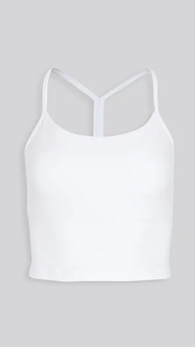 Beyond Yoga Spacedye Slim Racerback Cropped Tank - White Light In Cloud White