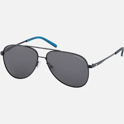 Montblanc Square Black Metal Frame Sunglasses