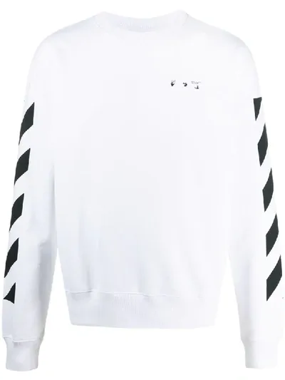 Off-white Marker Arrows Graphic-print Sweatshirt In White