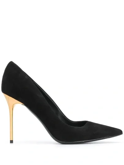 Balmain Black Suede Pumps