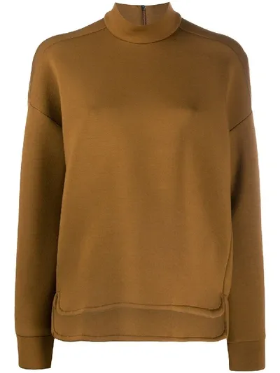 Max Mara High-neck Boxy Sweatshirt In 005 Brown