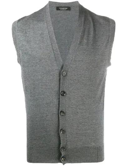 Ermenegildo Zegna Knitted Wool Waistcoat In Grey