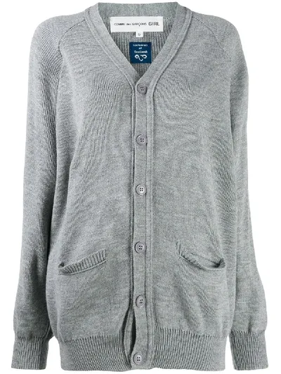 Comme Des Garcons Girl Geknöpfter Cardigan In Grey