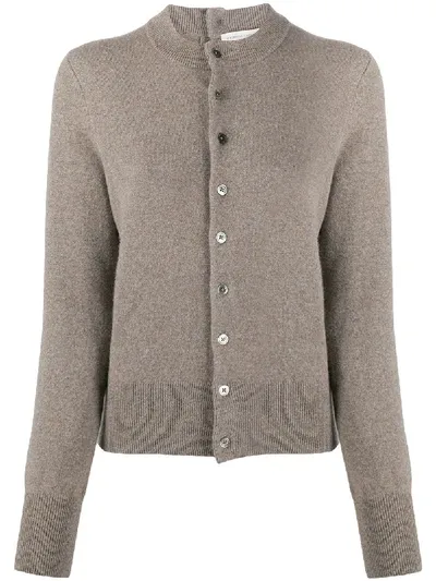 Extreme Cashmere Fitted Cardigan In Neutrals