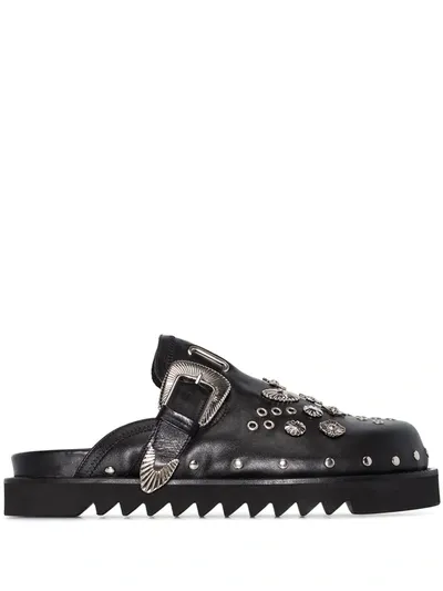 Toga Virilis Studded Slippers In Black