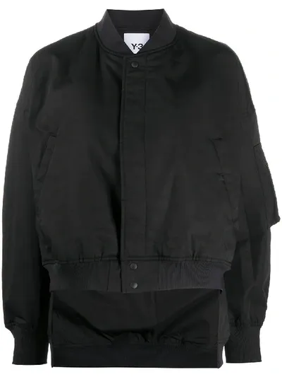 Y-3 Oversized Bomber Jacket In Black