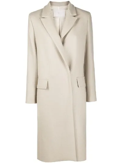 Tela Single-breasted Coat In Neutrals