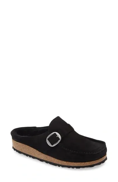 Birkenstock Buckley Genuine Shearling Mule In Black