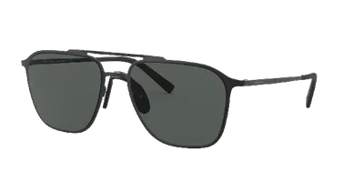 Giorgio Armani Ar6110 Matte Black Sunglasses In Grey