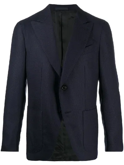 Caruso Single-breasted Blazer In Blue