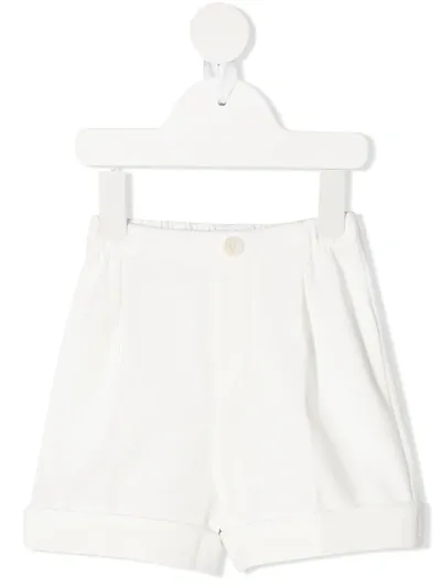 Il Gufo Babies' Elasticated Waist Shorts In White