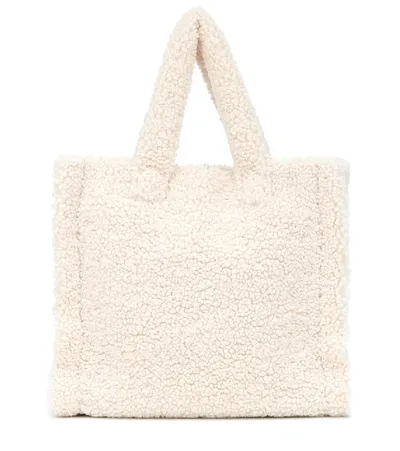 Stand Studio Lolita Medium Faux Fur Tote Bag In White