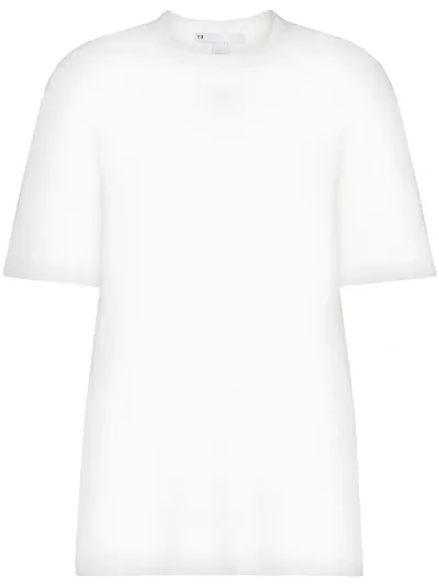 Y-3 Oversized Logo T-shirt In White