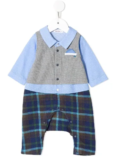 Familiar Babies' Trompe L'oeil Romper In Blue