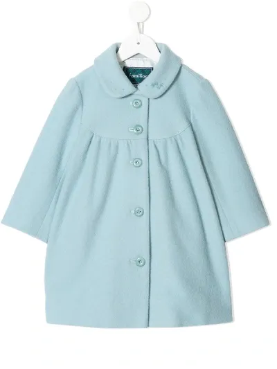 Familiar Kids' Single-breasted Coat In Blue