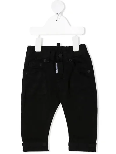 Dsquared2 Babies' Elasticated Waistband Skinny Jeans In Black