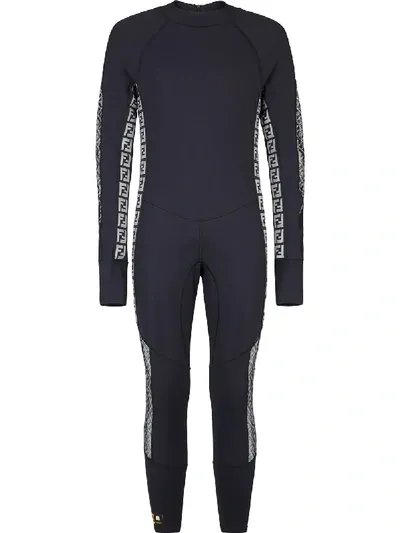 Fendi Stretch Fabric Running Tracksuit In Black