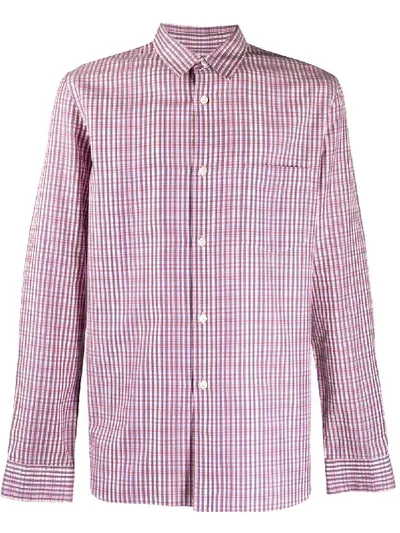 Pre-owned Comme Des Garçons 2000s Plaid Shirt In Purple