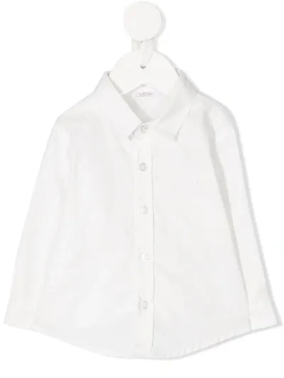 Le Bebé Enfant Babies' Ribbed Bib Formal Shirt In White