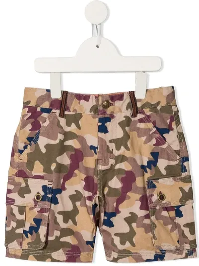 Velveteen Babies' Hayden Camouflage Cargo Shorts In Multicolour