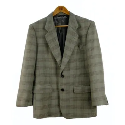 Pre-owned Balenciaga Wool Coat In Green