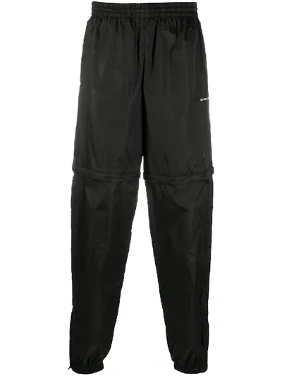 Balenciaga Zip-leg Technical-shell Track Pants In Black