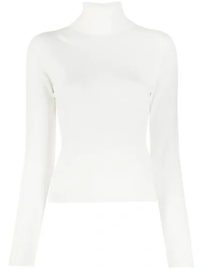 Ermanno Ermanno Slim-fit Roll-neck Jumper In White