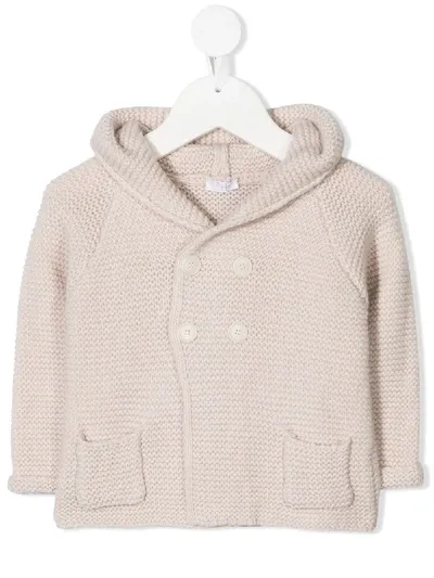 Il Gufo Babies' Pom-pom Hoodie In Neutrals