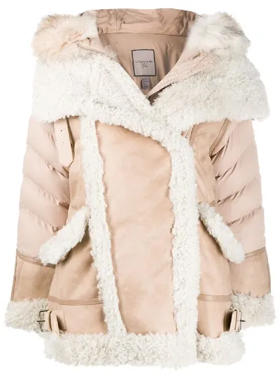 Urbancode Shearling Padded Jacket In Neutrals