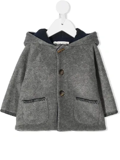 Zhoe & Tobiah Babies' Hooded Fleece Jacket In Grey