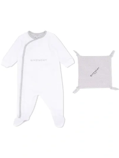 Givenchy Logo Baby Babygrow Set In White