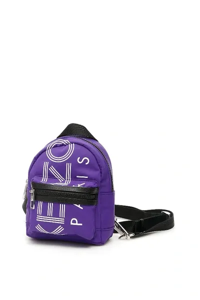 Kenzo Mini Backpack In Purple,white,black