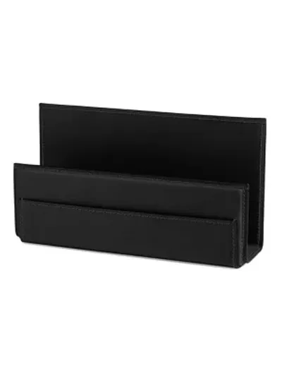 Ralph Lauren Brennan Leather Letter Rack In Black