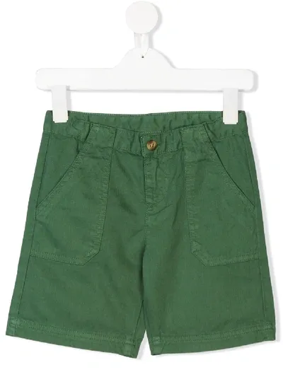 Knot Kids' Classic Slim-fit Chino Shorts In Green