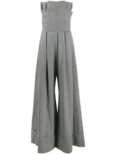 Moschino Wide-leg Jumpsuit In Grey