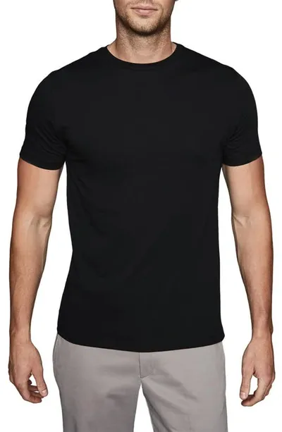 Reiss Bless Solid Crewneck T-shirt In Black