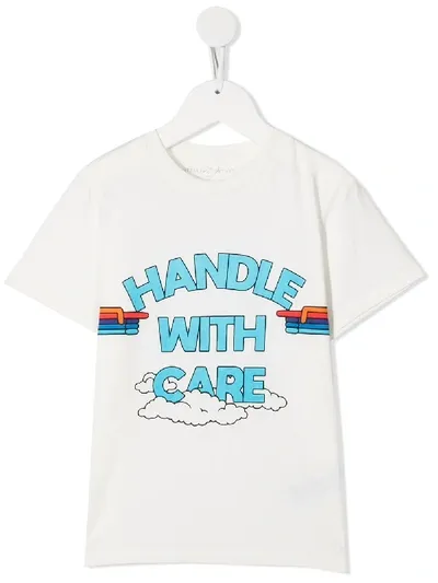 Stella Mccartney Kids' White ´handle With Care´print T-shirt