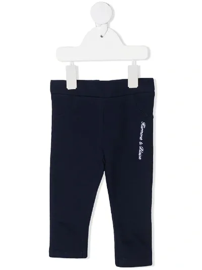 Harmont & Blaine Junior Babies' Cotton Stretch Leggings In Blue