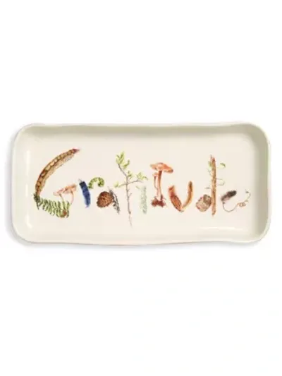 Juliska Forest Walk 10.5 Gratitude Gift Tray In Cafe Au Lait