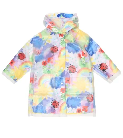 Stella Mccartney Kids' Little Girl's & Girl's Painted-print Rain Coat In Multicolor