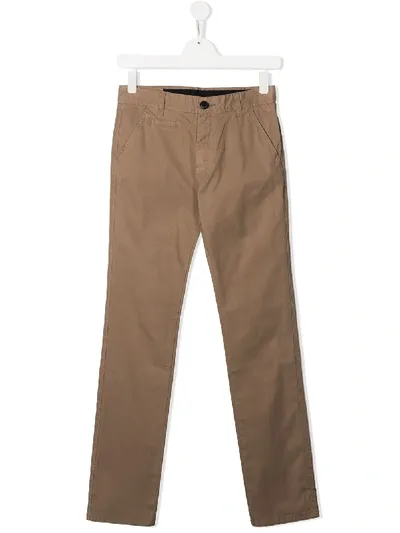 Sun 68 Teen Slim-fit Chino Trousers In Neutrals