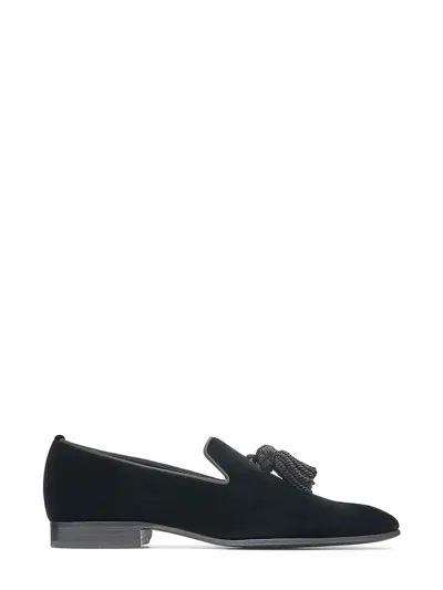 Jimmy Choo Tasseled Foxley Loafers In Black