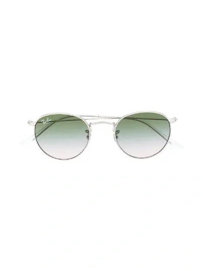 Ray-ban Junior Kids' Tinted Round Frame Sunglasses In Silver