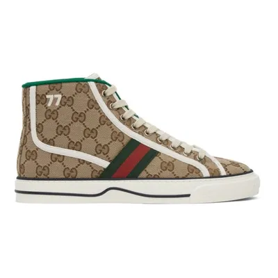 Gucci Tennis 1977 High Top Sneakers In Beige