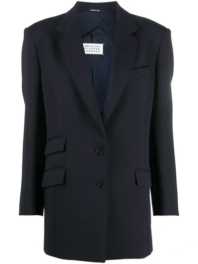 Maison Margiela Single-breasted Blazer In Blue