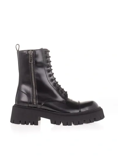 Balenciaga Tractor Boots In Black