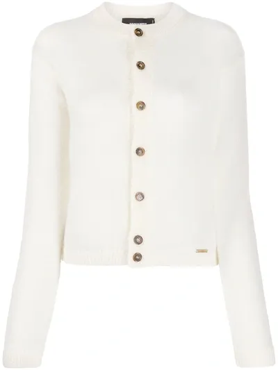 Dsquared2 Knitted Cardigan In Neutrals