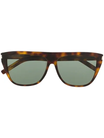 Saint Laurent Oversize-frame Sunglasses In Brown